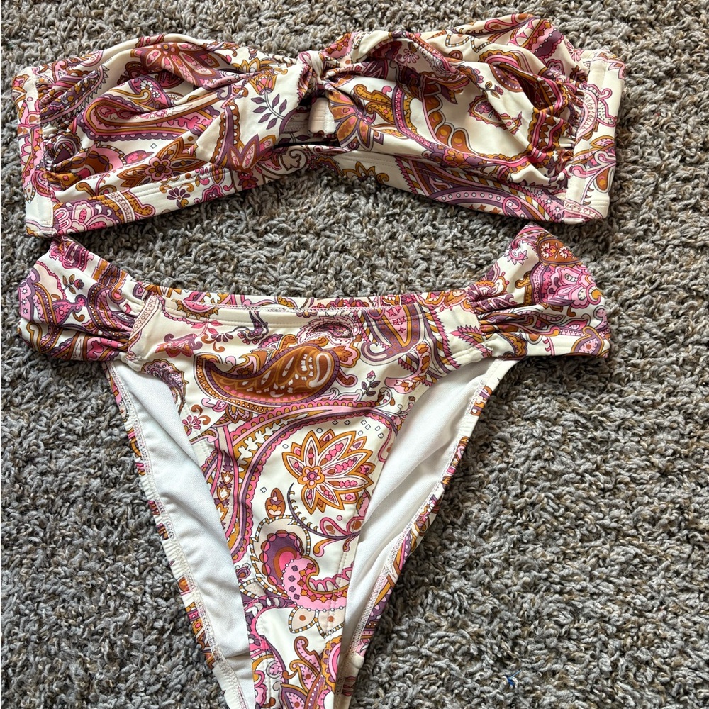 Shade & Shore White and Pink Swimwear